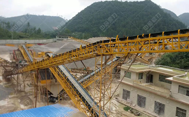 石頭制砂設(shè)備生產(chǎn)線